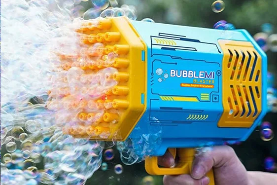 close u of Bubblemi Blaster being used in the outside